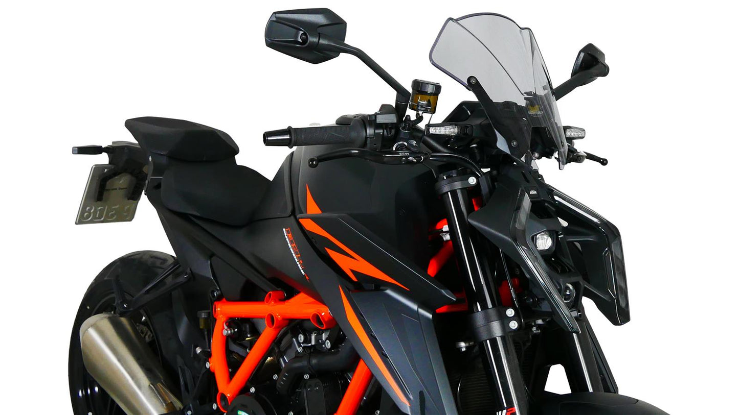 MRA Racingscheibe "NRM" rauchgrau passend für KTM 1390 SUPERDUKE R 2024-