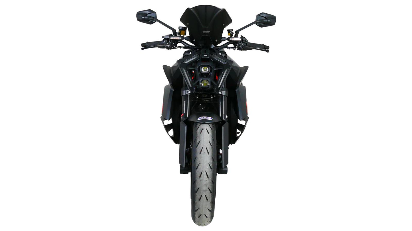 MRA Racingscheibe "NRM" schwarz passend für KTM 1390 SUPERDUKE R 2024-