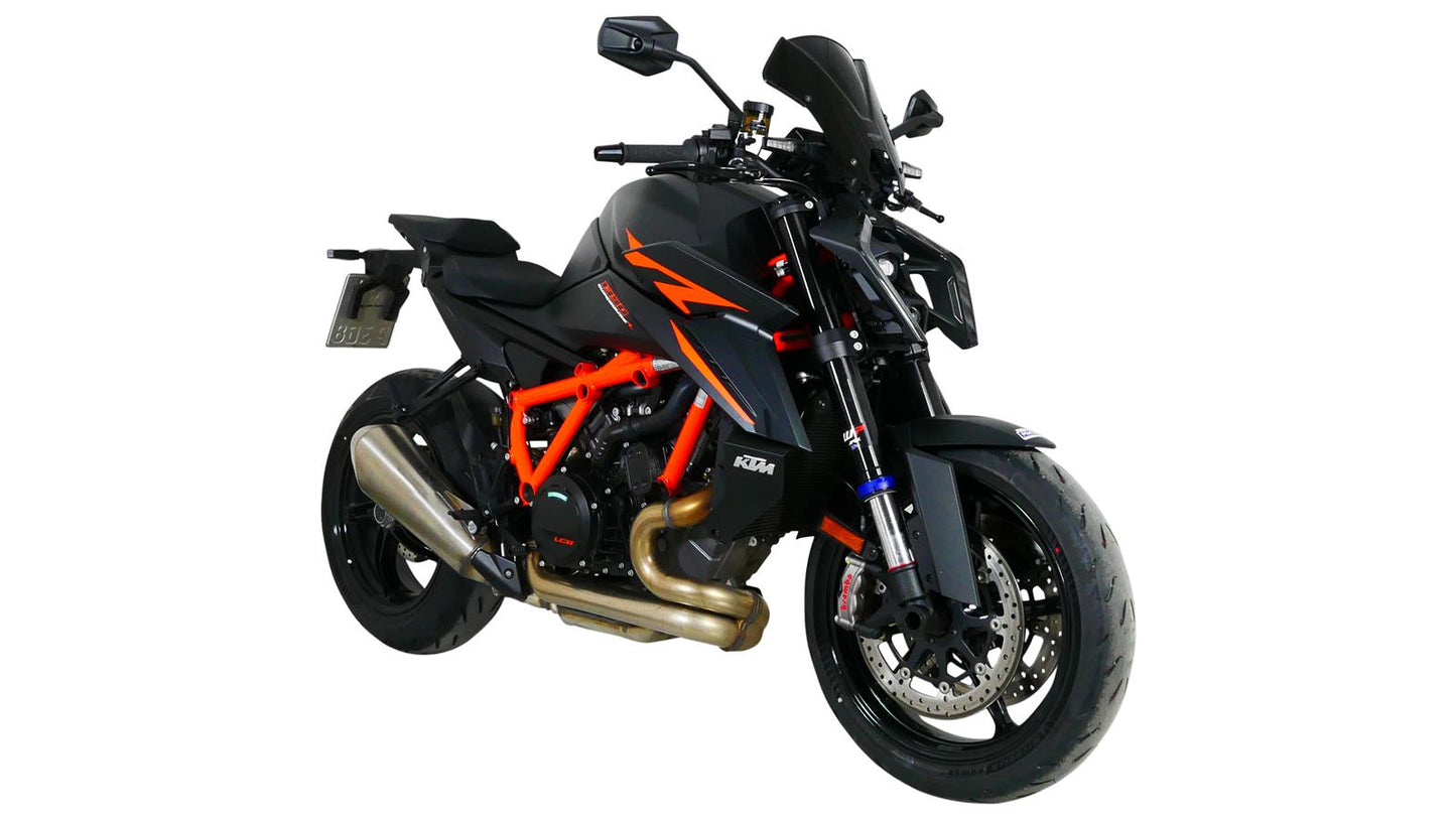 MRA Racingscheibe "NRM" schwarz passend für KTM 1390 SUPERDUKE R 2024-