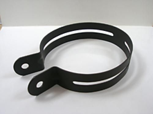 IXIL Auspuffschelle Edelstahl schwarz oval - Kama Bike Parts