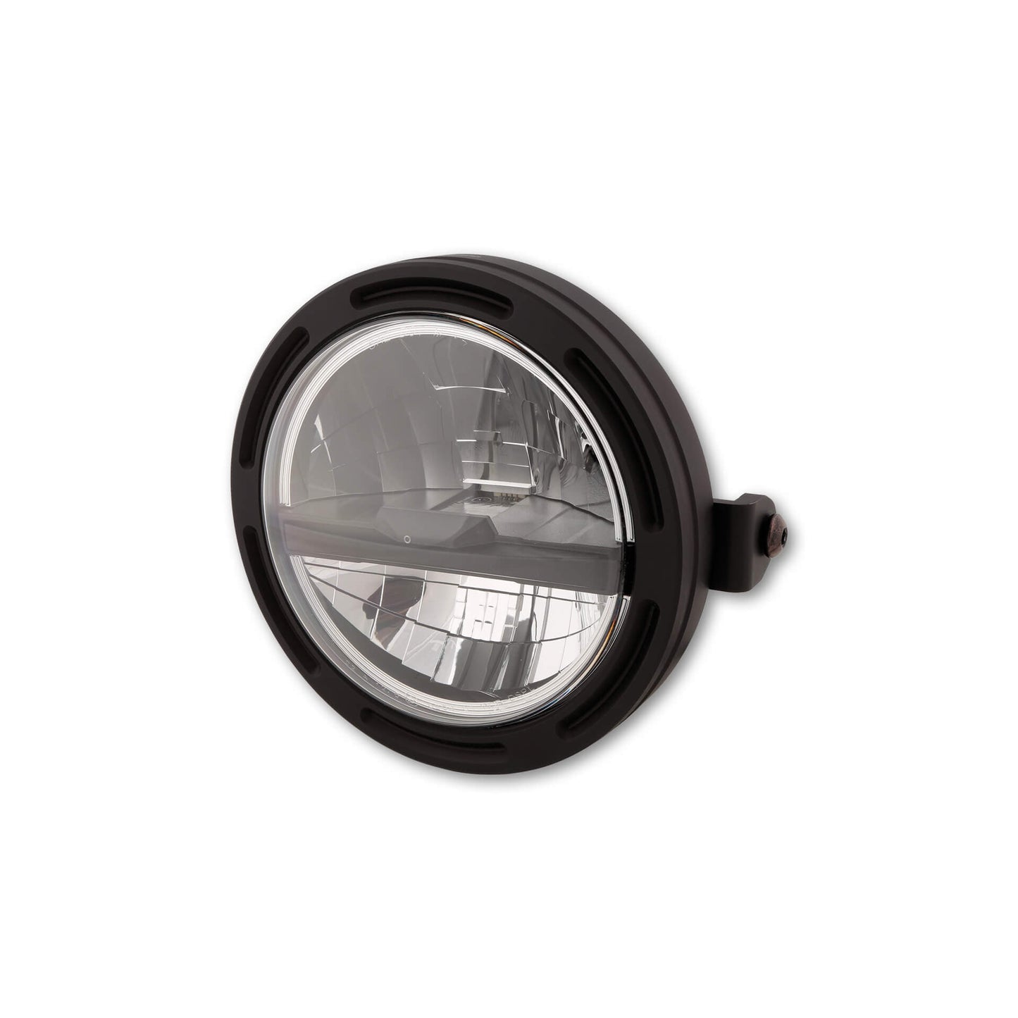 HIGHSIDER Frame-R2 Typ 5 Motorrad LED Scheinwerfer 5 3/4 Zoll Side-Mount Schwarz