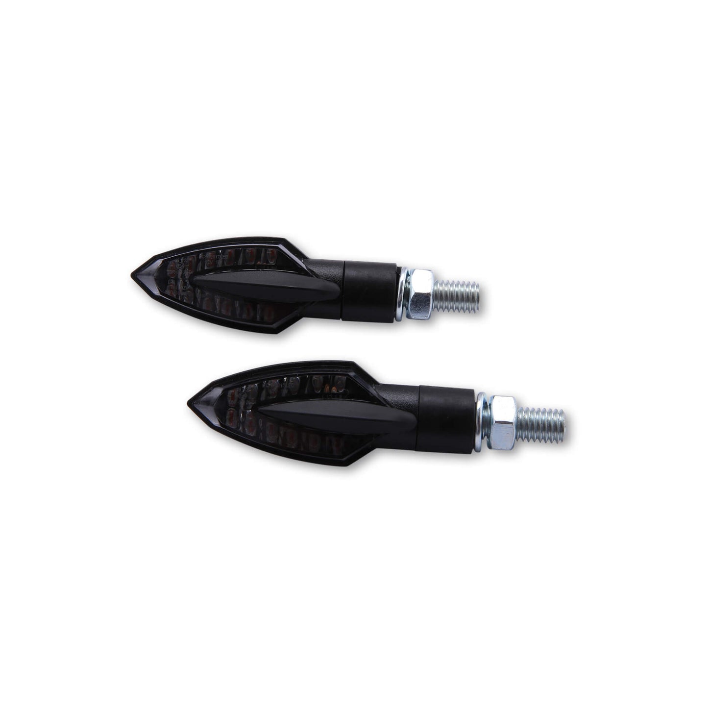 SHIN YO Motorrad LED Blinker VINCI Schwarz/Rauchgrau E-geprüft (Paar)