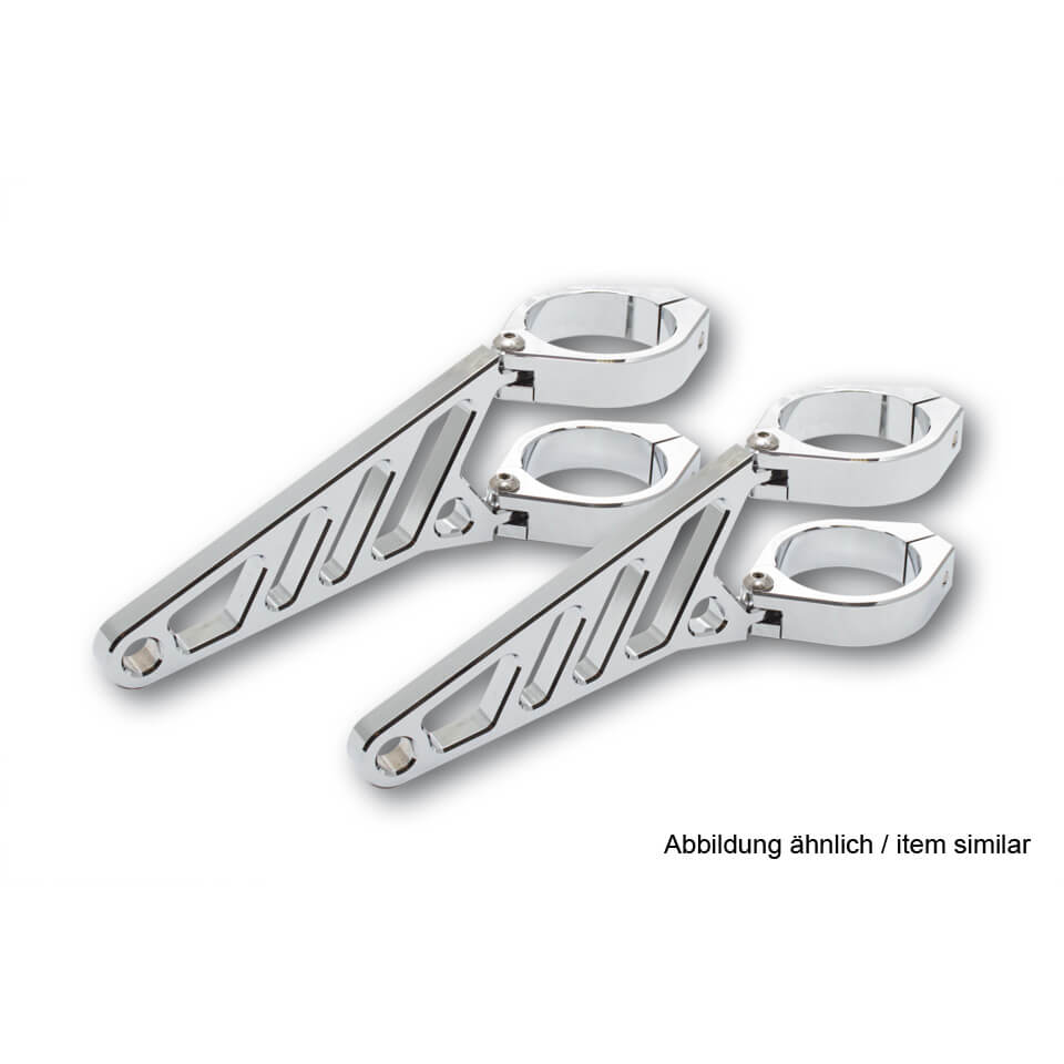 Highsider Motorrad Scheinwerferhalter Set 35–37 mm Chrom lang