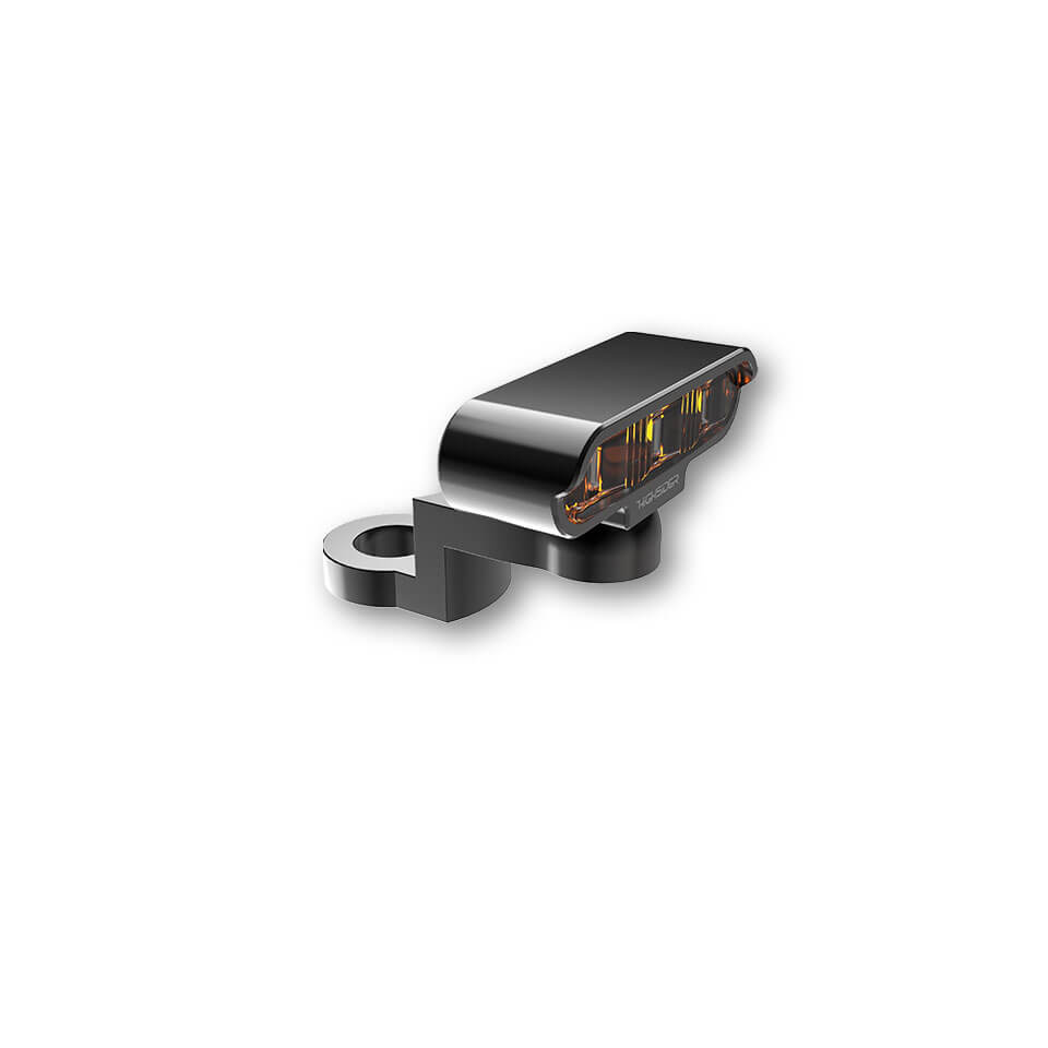 HIGHSIDER pro Typ 2 Motorrad LED Blinker Schwarz/Rauchgrau E-geprüft (Paar)
