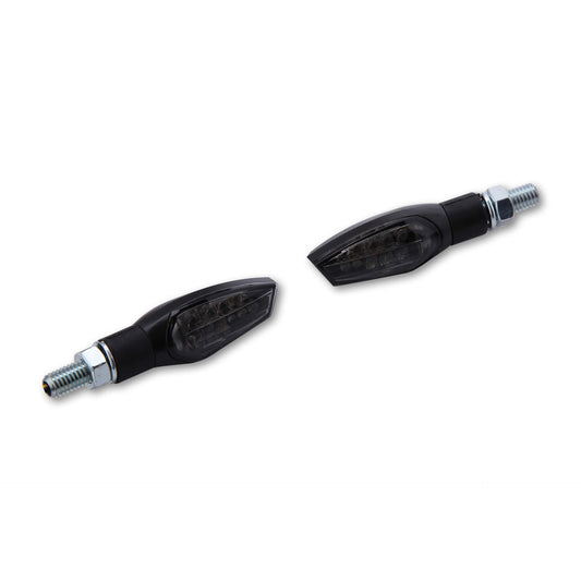 HIGHSIDER Nova Motorrad LED Blinker schwarz Rauchglas E-geprüft (Paar)