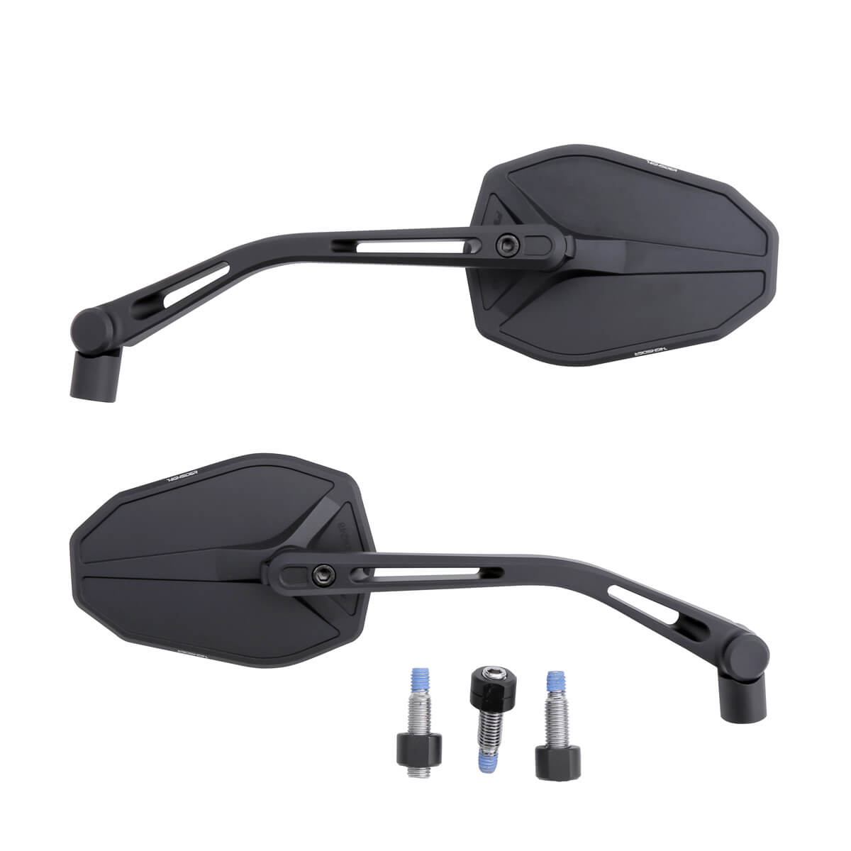HIGHSIDER Victory-Slim Motorrad Spiegel Schwarz E-geprüft (Paar)