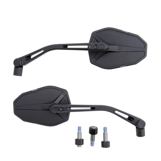 HIGHSIDER Victory-Slim Motorrad Spiegel Schwarz E-geprüft (Paar)