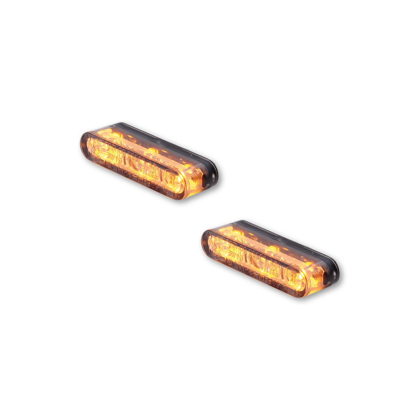 HIGHSIDER Star-MX1 Motorrad LED Blinker Modul Rauchgrau, E-geprüft (Paar)