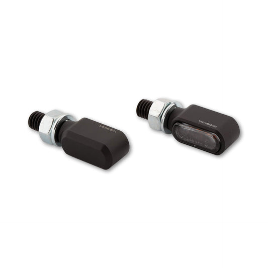 HIGHSIDER Little Bronx Motorrad LED Blinker Positionslicht 2in1 Schwarz Paar
