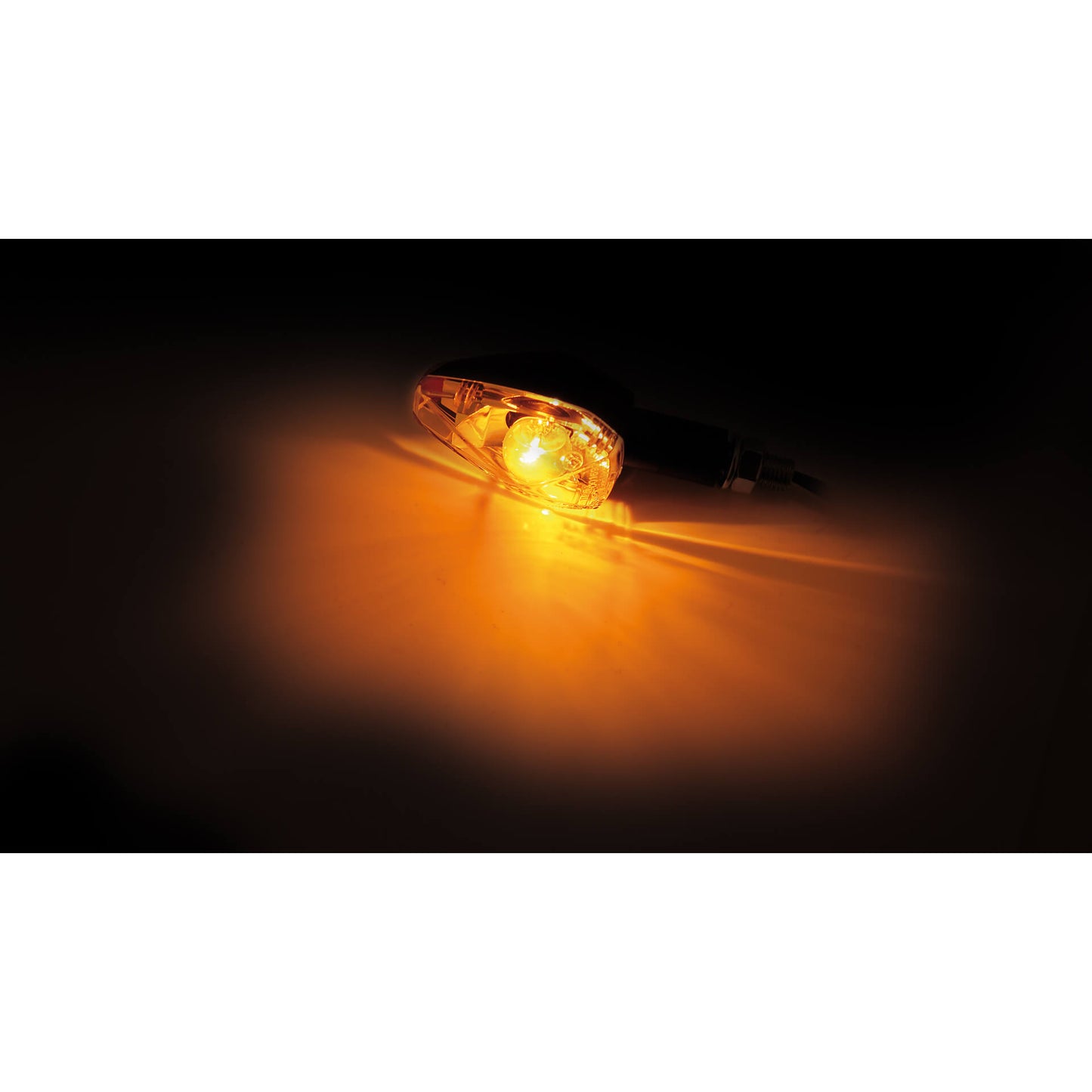 SHIN YO Motorrad Blinker Big Peak Schwarz klares Glas E-geprüft (Paar)