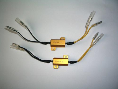 SHIN YO Leistungswiderstand für LED Blinker 6,8 Ohm 25 W mit Kabel (Paar)