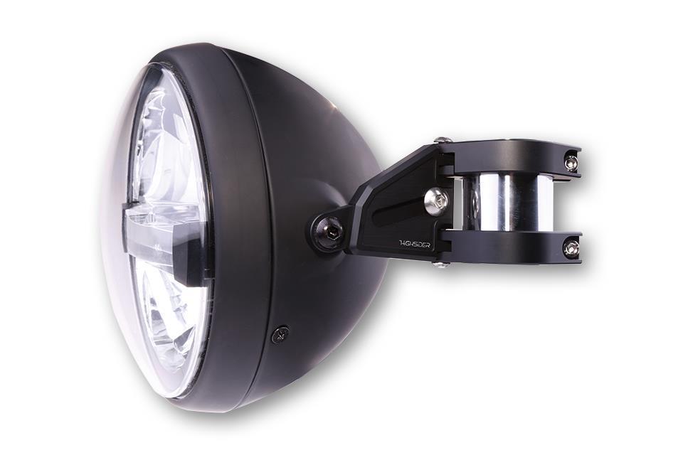 HIGHSIDER Motorrad Scheinwerferhalter EXTEND schwarz Ø38-41 mm verstellbar (Set)