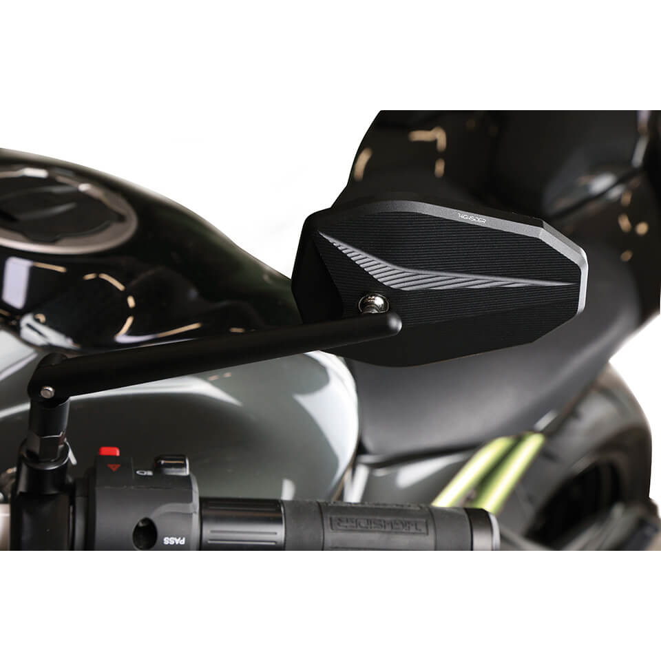 HIGHSIDER Victory-X Motorrad Spiegel Schwarz E-geprüft (1Stck.)