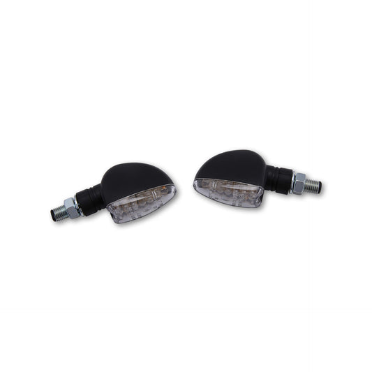 SHIN YO Arrow Motorrad LED Blinker Schwarz / Glas Klar E-geprüft (Paar)