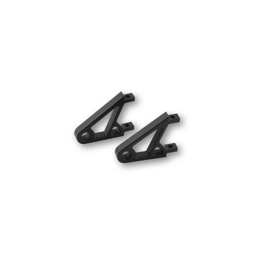 HIGHSIDER XS Motorrad Scheinwerferhalter Aluminium Schwarz (Paar)