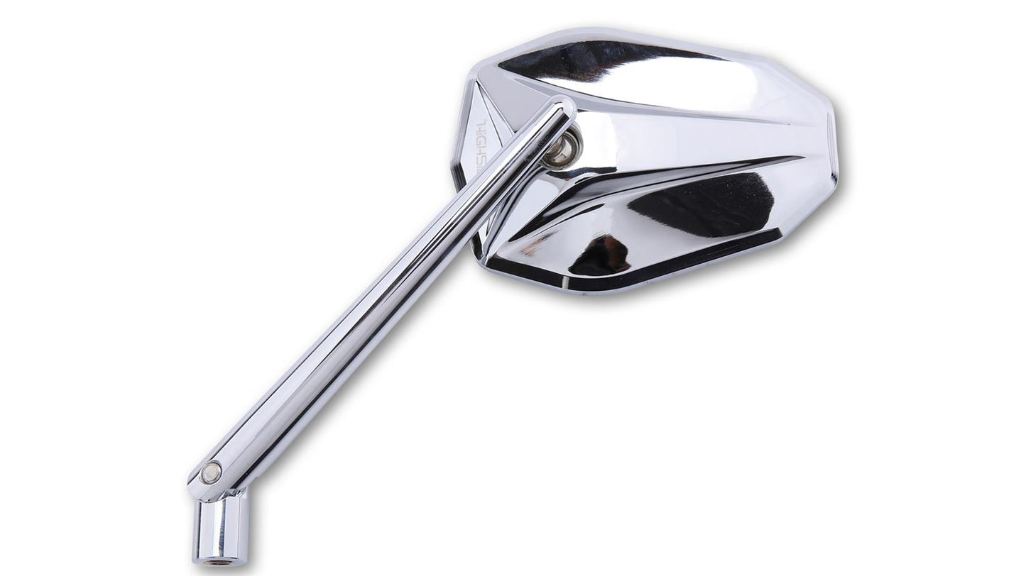 HIGHSIDER Victory Motorrad Spiegel Chrom E-geprüft 1Stck