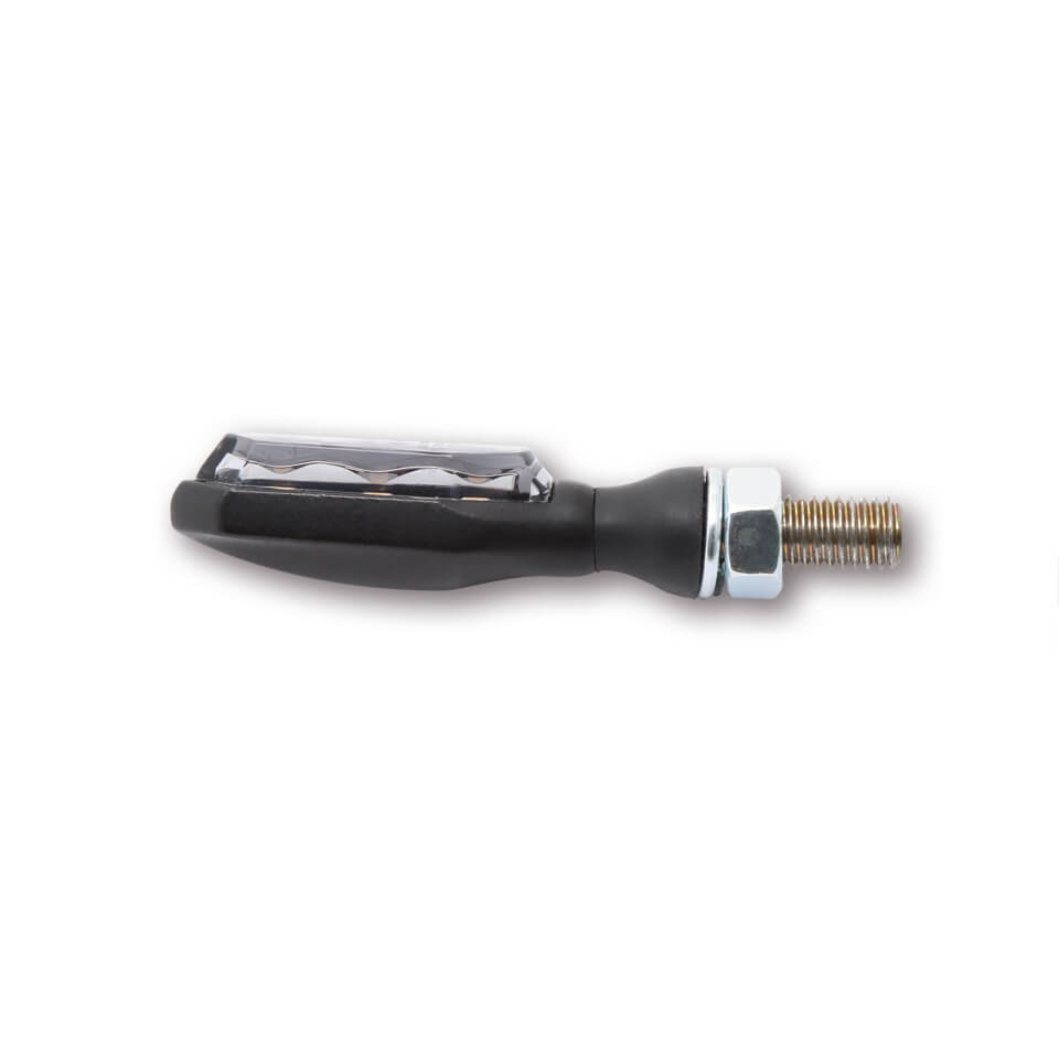 HIGHSIDER Sonic-X1 Motorrad LED Blinker Schwarz / Rauchgrau Glas (Paar)