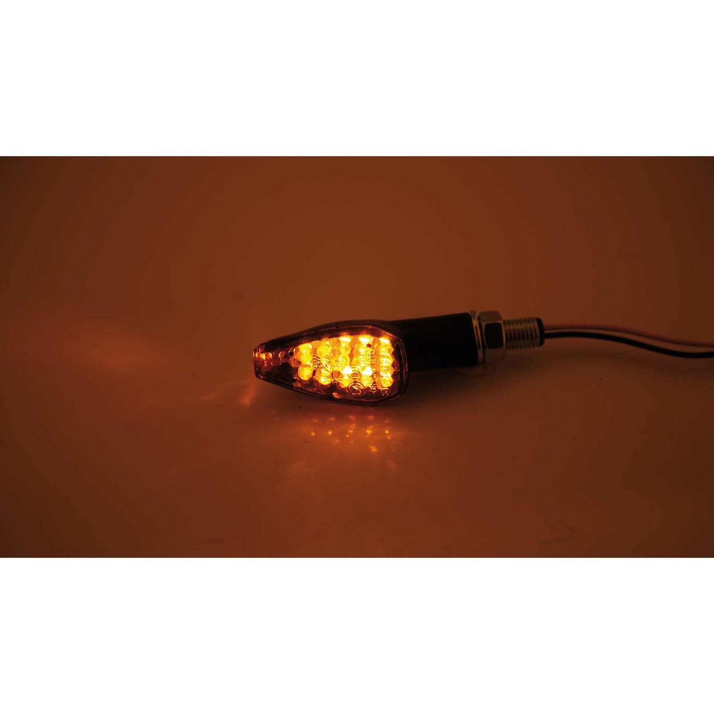 SHIN YO Peak Motorrad LED Blinker Schwarz/Orange E-geprüft (Paar)