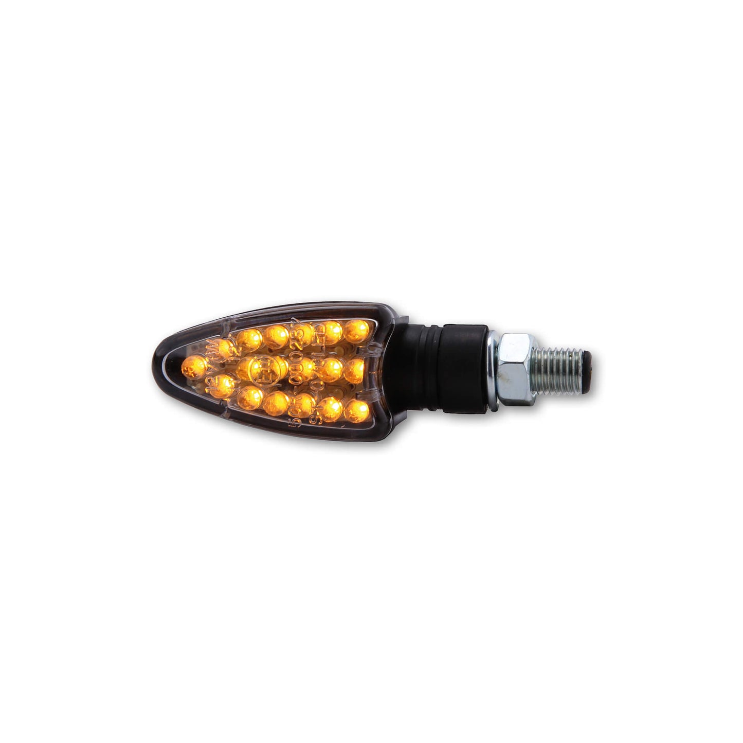 SHIN YO Arrow Motorrad LED Blinker Schwarz / Glas Klar E-geprüft (Paar)