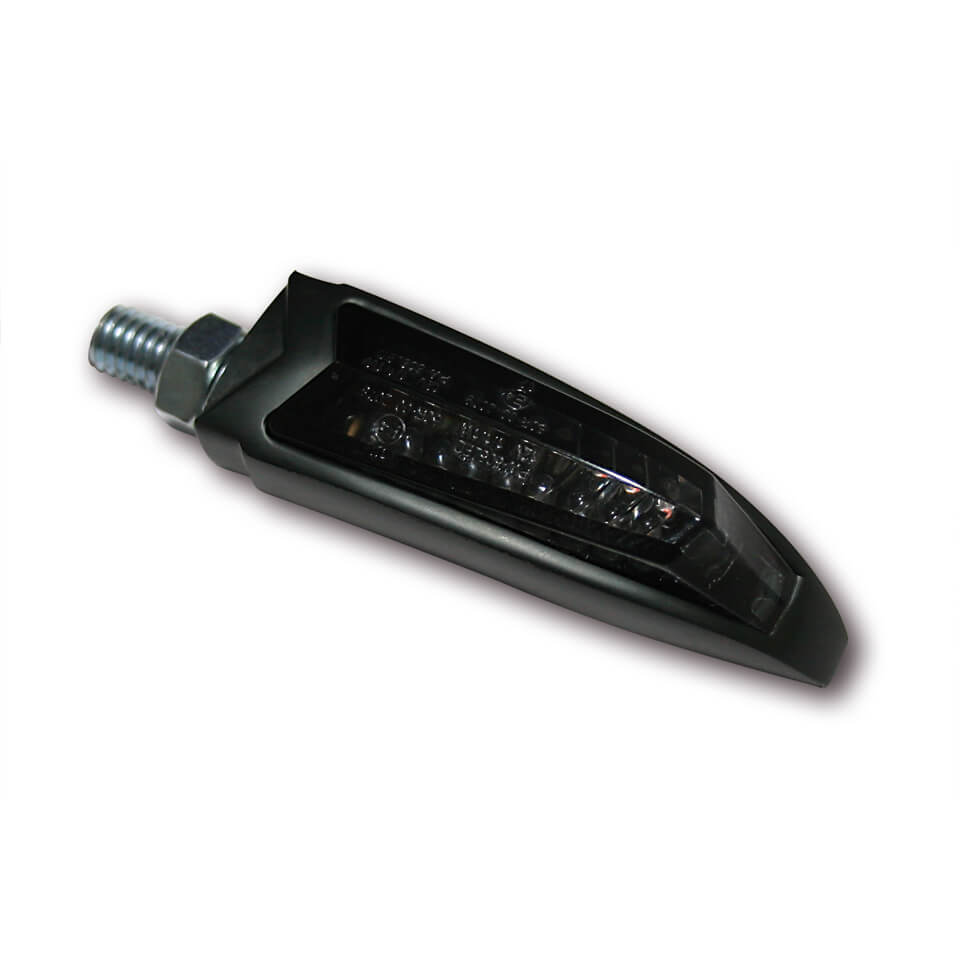 HIGHSIDER Motorrad LED Blinker Positionslicht ARC Schwarz Getönt 2in1 E-geprüft