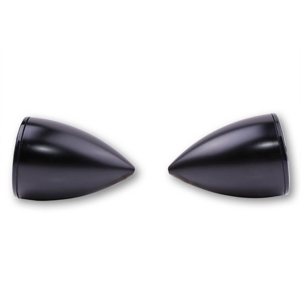 HIGHSIDER Rocket Bullet Motorrad LED Blinker/Positionslicht 2in1 Schwarz/Getönt