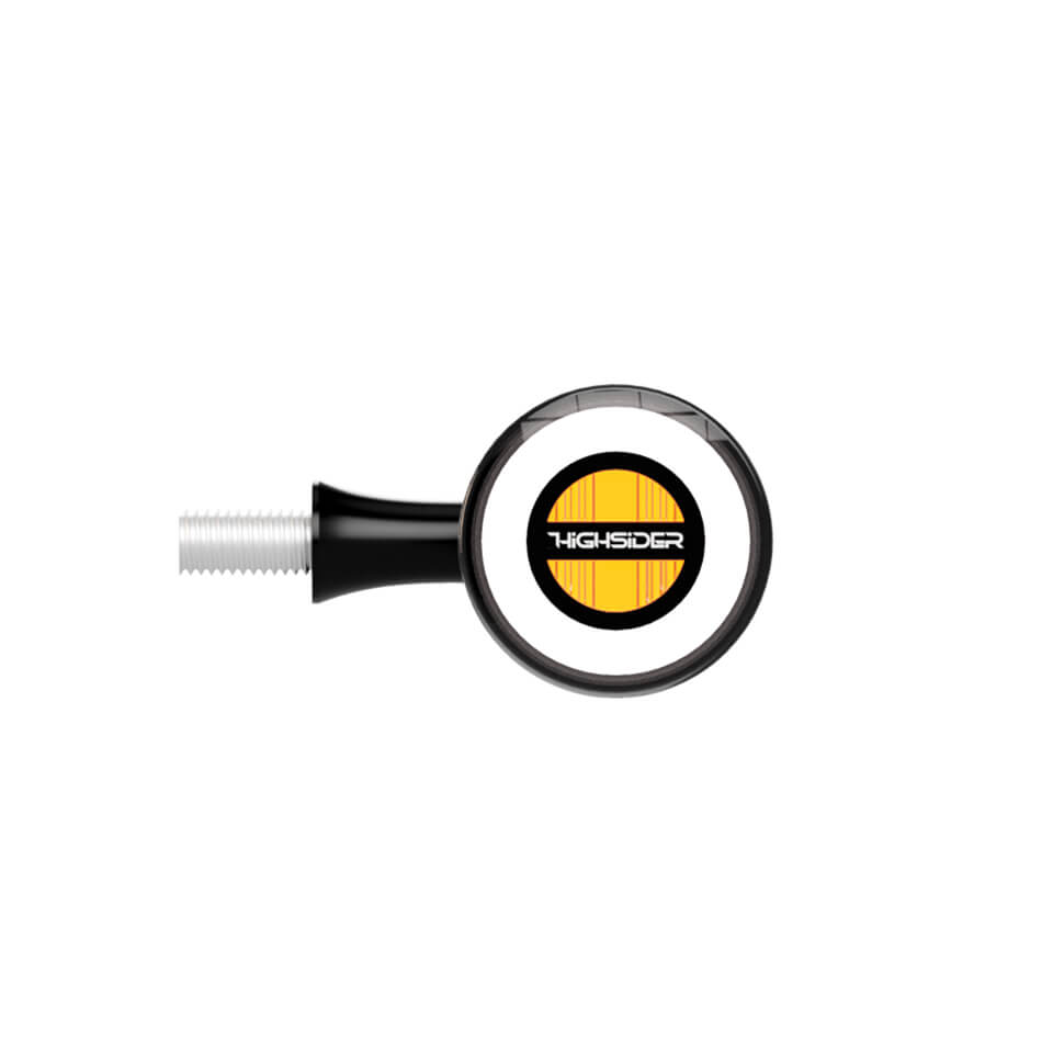 HIGHSIDER Rocket Bullet Motorrad LED Blinker/Positionslicht 2in1 Schwarz/Getönt