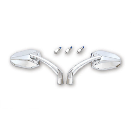 HIGHSIDER Victory Motorrad Spiegel Chrom E-geprüft Paar