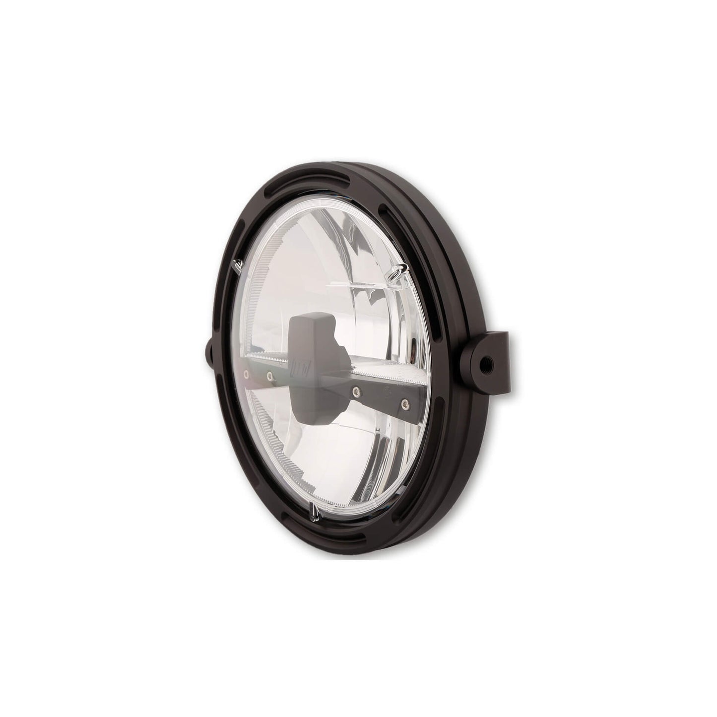 HIGHSIDER Frame-R1 Typ 3 Motorrad LED Scheinwerfer 7 Zoll Side-Mount Schwarz