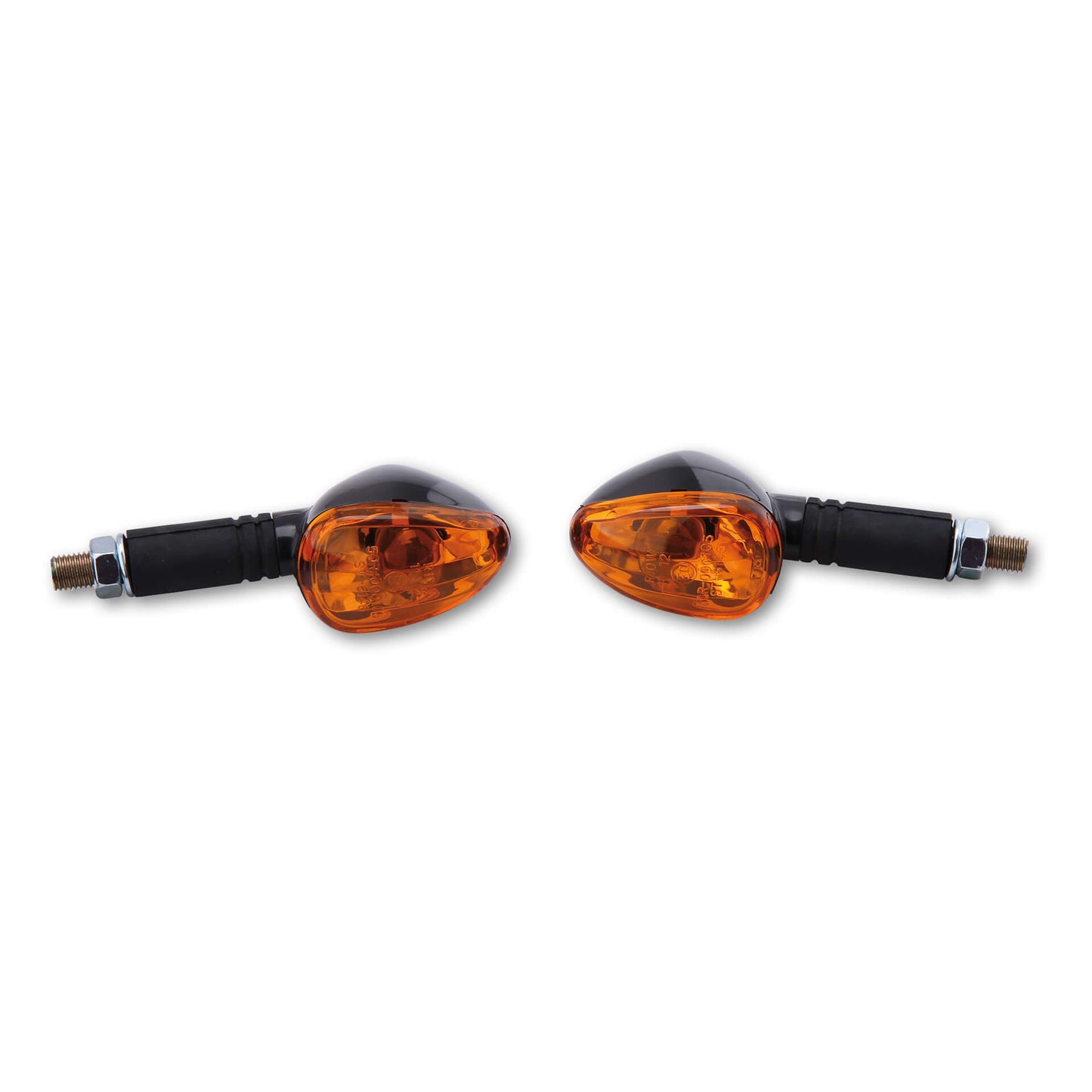 SHIN YO Motorrad Blinker Little Duke Schwarz/Orange E-geprüft (Paar)