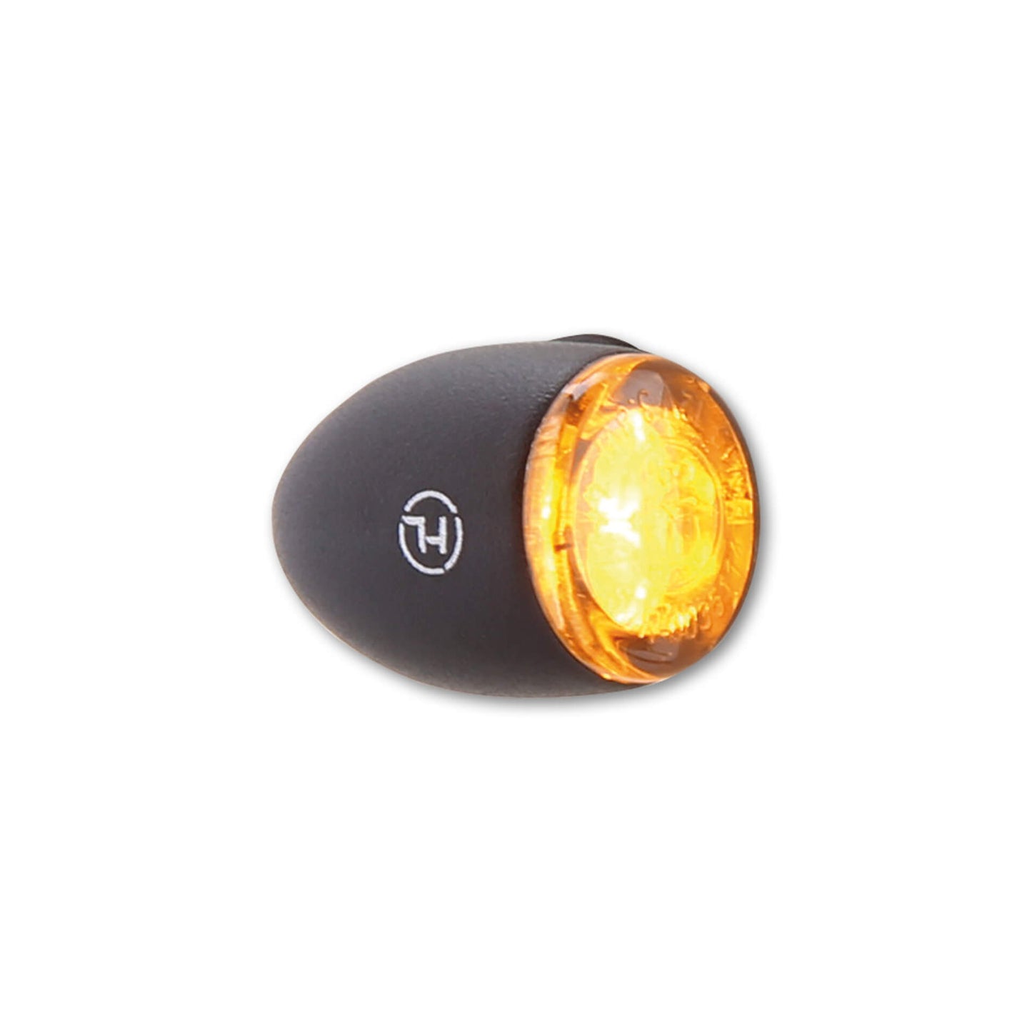 HIGHSIDER Motorrad LED Blinker Proton Two Schwarz Glas Rauchgrau (Paar)