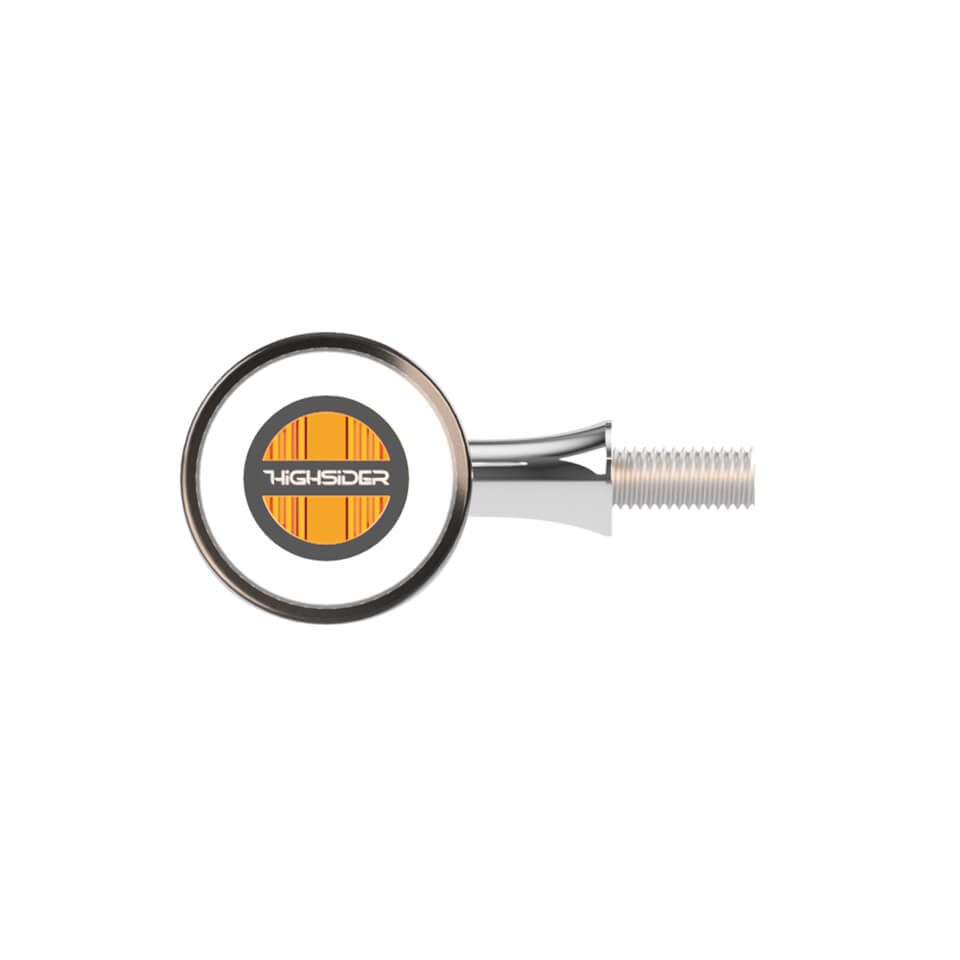 HIGHSIDER Motorrad LED Blinker Positionslicht Rocket Bullet Chrom E-geprüft Paar