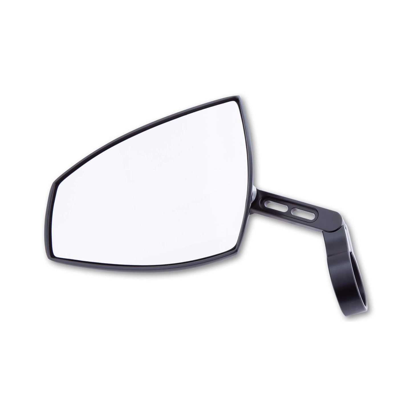 HIGHSIDER Motorrad Lenkerendenspiegel Wave Schwarz/Silber E-geprüft (Paar)