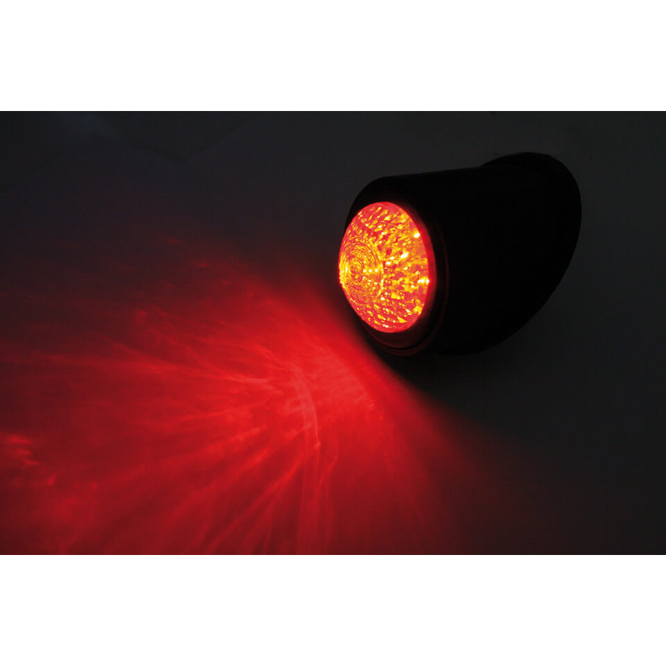 HIGHSIDER Motorrad LED-Rücklicht OLD SCHOOL TYP1 schwarz rotes Glas E-gepr.