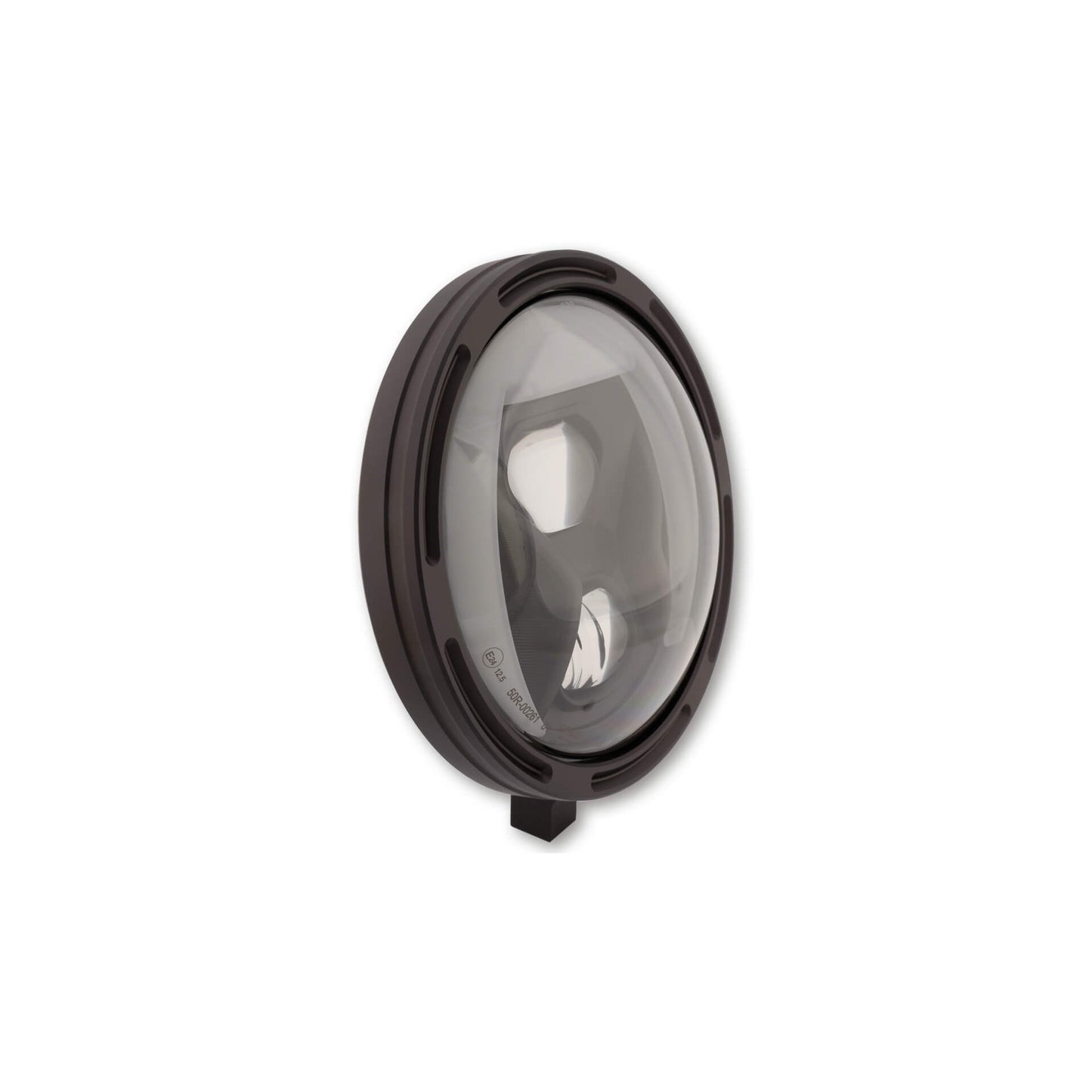 HIGHSIDER Frame-R1 Typ 8 Motorrad LED Scheinwerfer 7 Zoll Bottom-Mount Schwarz