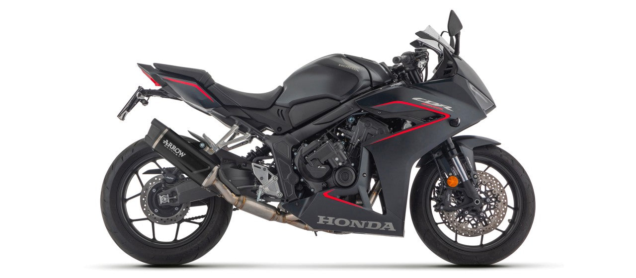 ARROW Indy Race EVO Auspuff Aluminium schwarz passend für HONDA CB 650 R - CBR 650 R 2024-2025