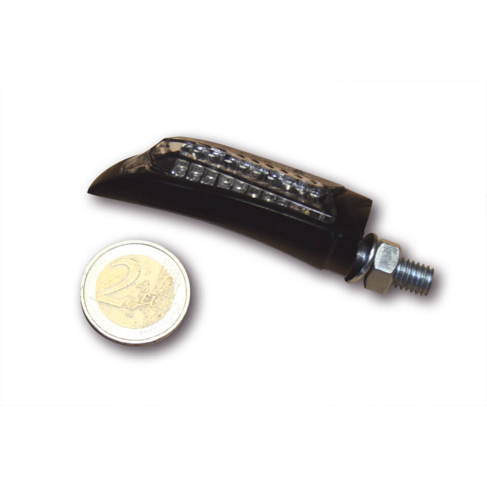 HIGHSIDER Motorrad LED Blinker Positionslicht ARC Schwarz Getönt 2in1 E-geprüft