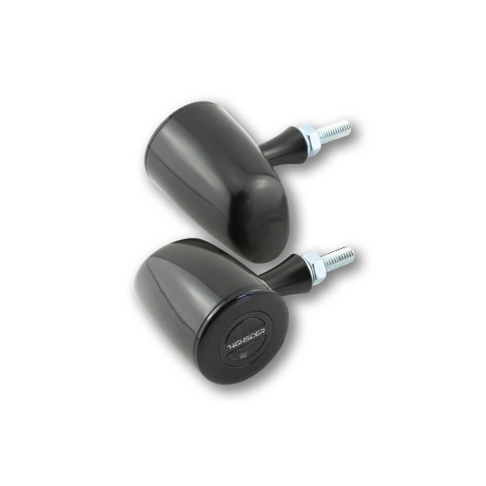 HIGHSIDER Rocket Classic Motorrad LED Rücklicht Blinker 3in1 Schwarz Paar