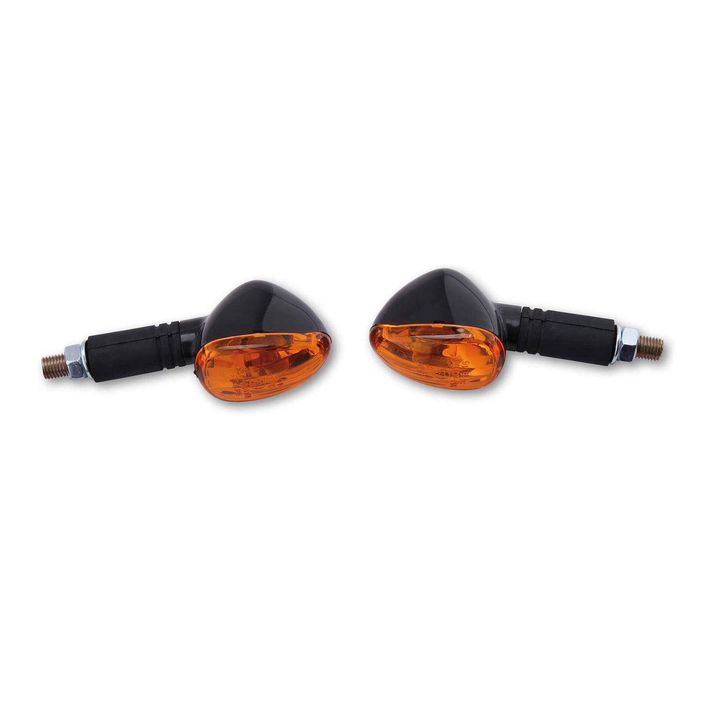 SHIN YO Motorrad Blinker Little Duke Schwarz/Orange E-geprüft (Paar)