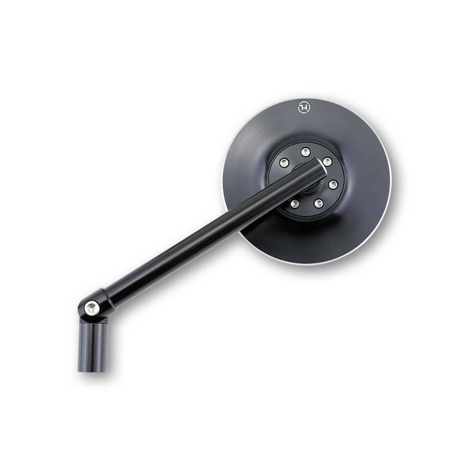 HIGHSIDER Conero Motorrad Lenkerspiegel Schwarz E-geprüft Universal (1Stck.)