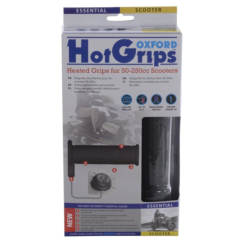 Oxford HotGrips Essential – Roller/Scooter Heizgriffe 22 mm