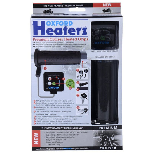 Oxford HotGrips Premium Cruiser/Custom – Motorrad Heizgriffe 1 Zoll