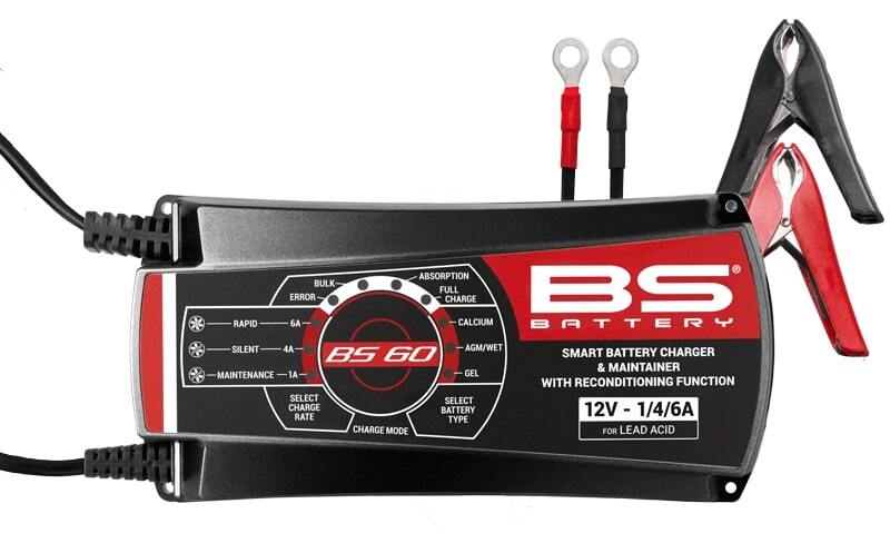 BS BATTERY BS60 12V Motorrad Batterieladegerät 1/4/6A – für Blei-Batterien