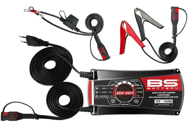 BS BATTERY BS60 12V Motorrad Batterieladegerät 1/4/6A – für Blei-Batterien
