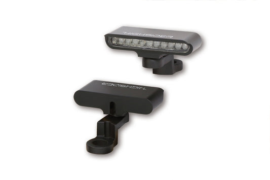 HIGHSIDER Stripe Motorrad LED Blinker Schwarz Klar E-geprüft Paar