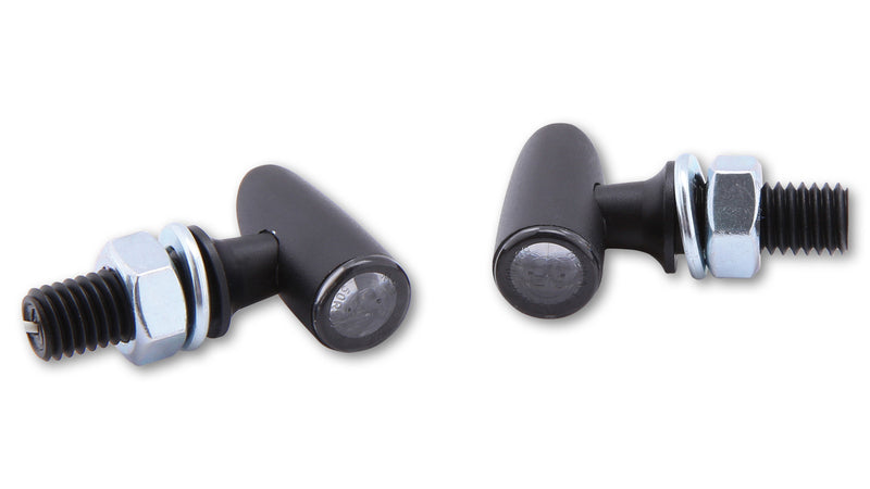HIGHSIDER Motorrad LED Blinker/Positionslicht Proton One Schwarz 2in1 E-geprüft