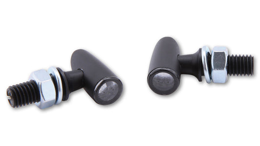 HIGHSIDER Motorrad LED Blinker/Positionslicht Proton One Schwarz 2in1 E-geprüft