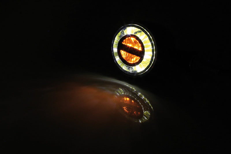HIGHSIDER Rocket Bullet Motorrad LED Blinker/Positionslicht 2in1 Schwarz/Getönt