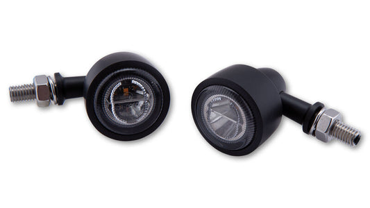 HIGHSIDER Classic-X1 Motorrad LED Rücklicht/Blinker 3in1 Schwarz/Getönt (Paar)