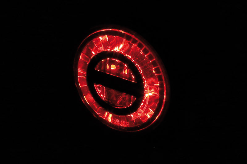 HIGHSIDER Rocket Classic Motorrad LED Rücklicht Schwarz Getönt E-geprüft 1Stck