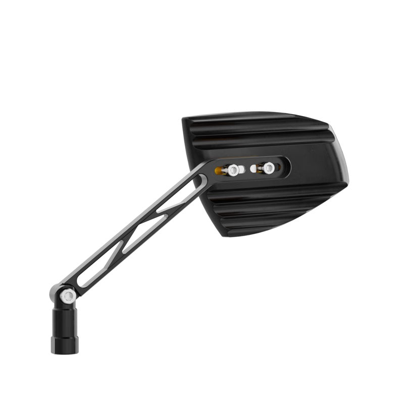 HIGHSIDER Wave Motorrad Spiegel Schwarz Gold E-geprüft Paar